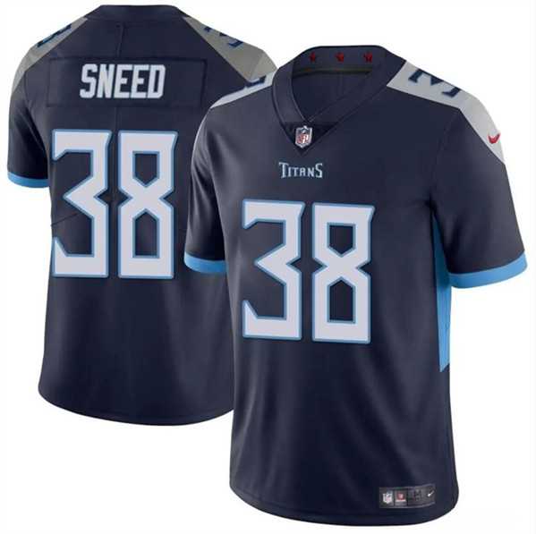 Youth Tennessee Titans #38 LJarius Sneed Navy Vapor Limited Stitched Jersey Dzhi